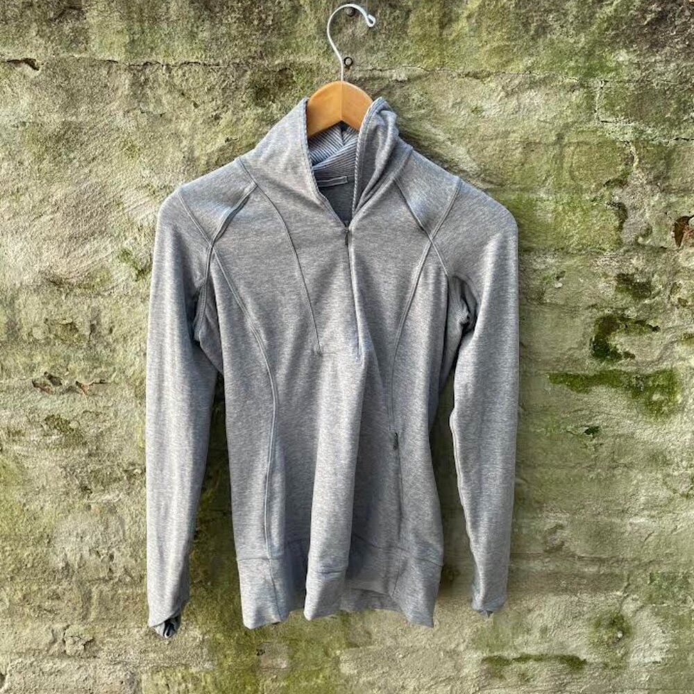 Grey Lululemon Half Zip Pullover